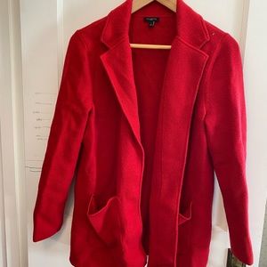 Talbot’s Plus Size X Red Merino/Wool Sweater Blazer